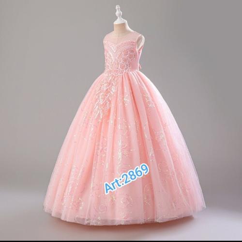 Vestido Larga 2869 Rosa