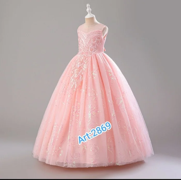 Vestido Larga 2869 Rosa