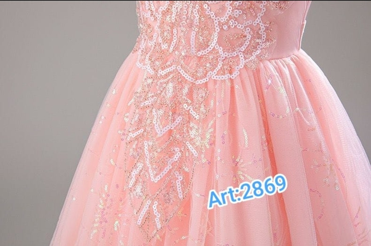 Vestido Larga 2869 Rosa - Imagen 3