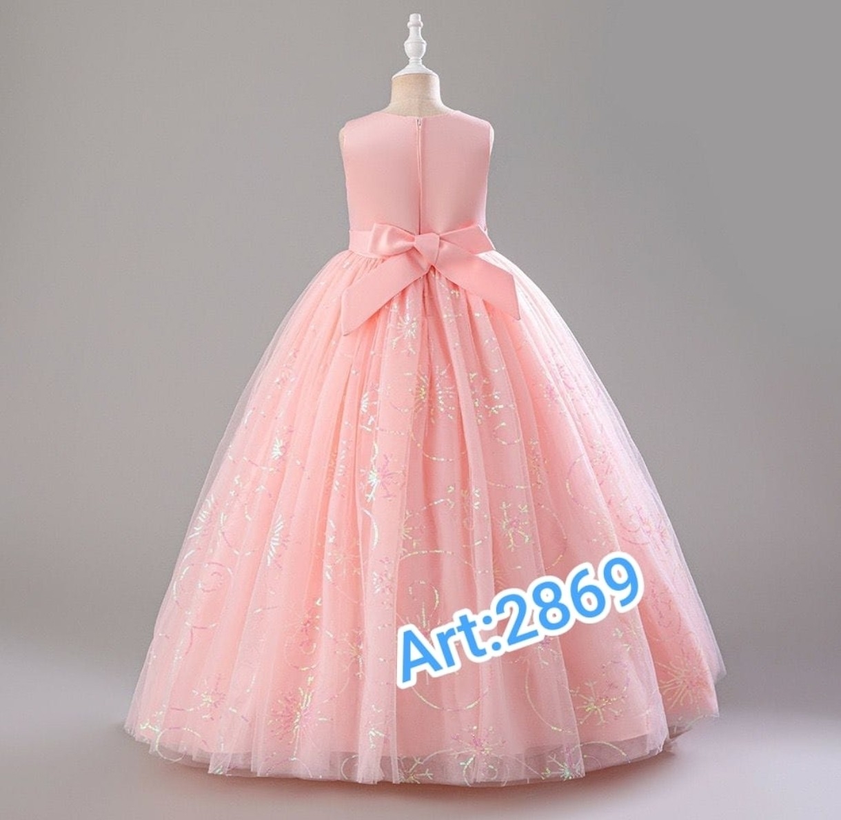 Vestido Larga 2869 Rosa - Imagen 5