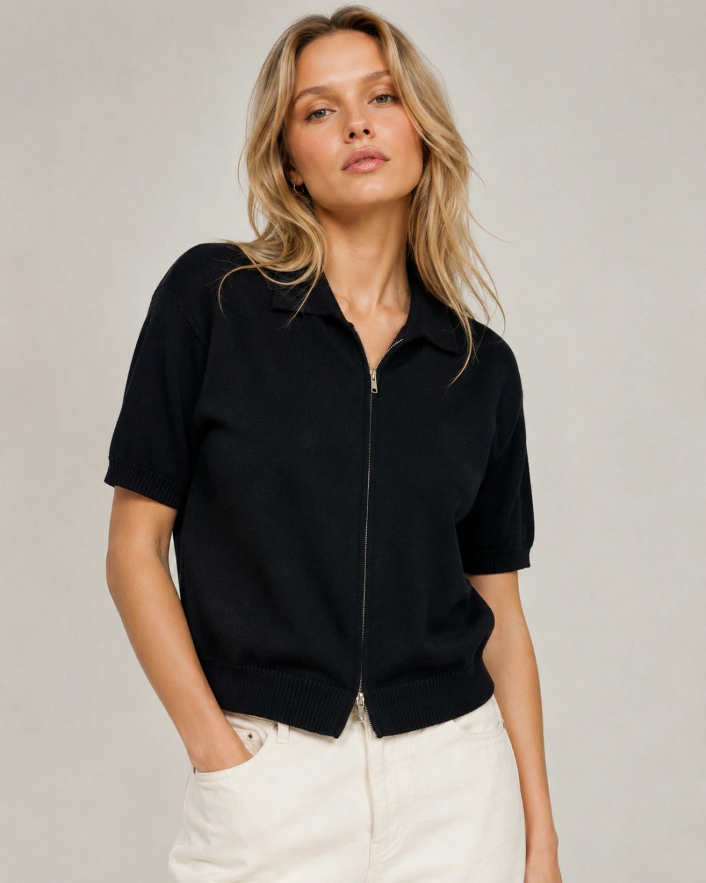 Remera Tejida Doble Cierre Idalia - Imagen 2