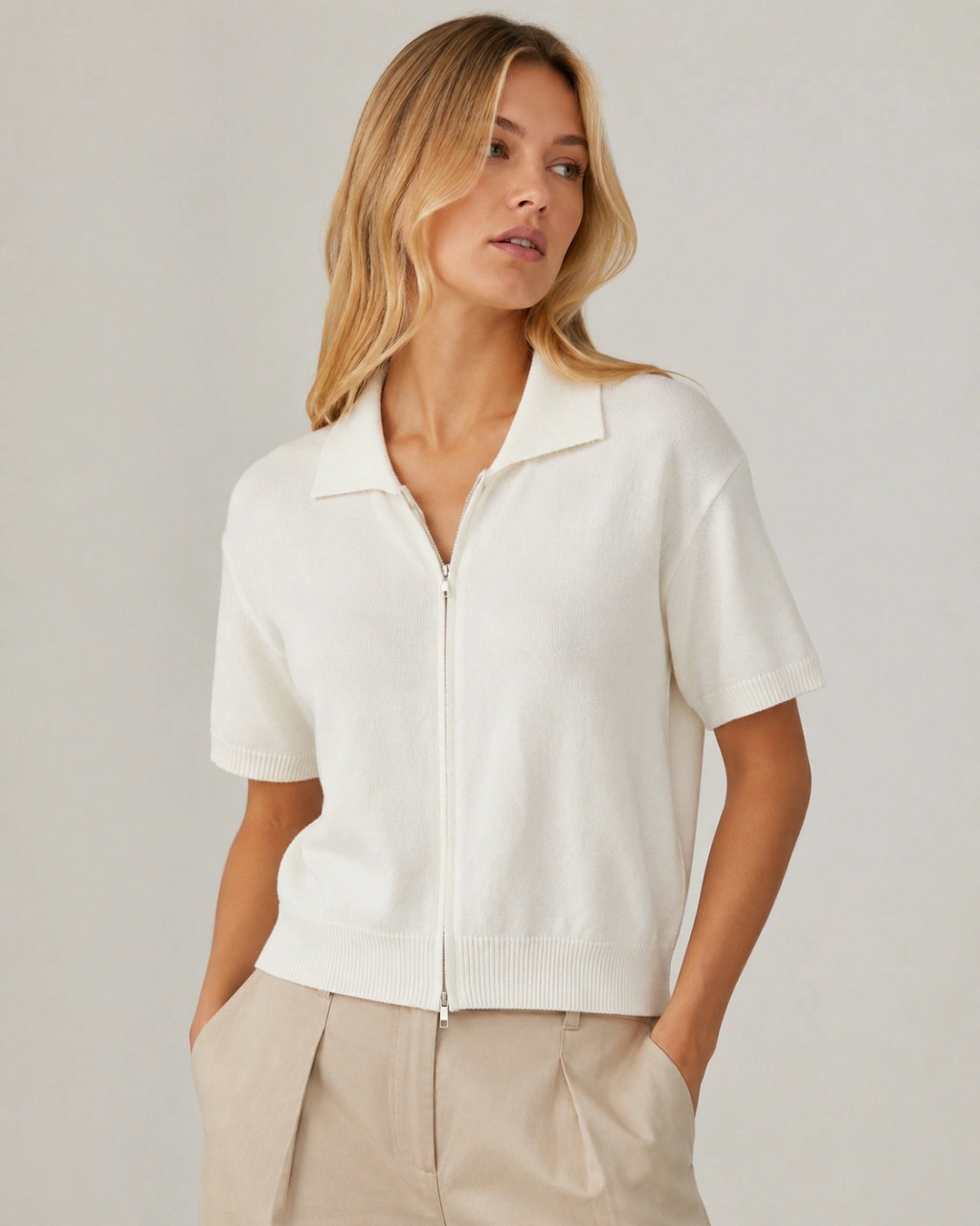 Remera Tejida Doble Cierre Idalia - Imagen 3