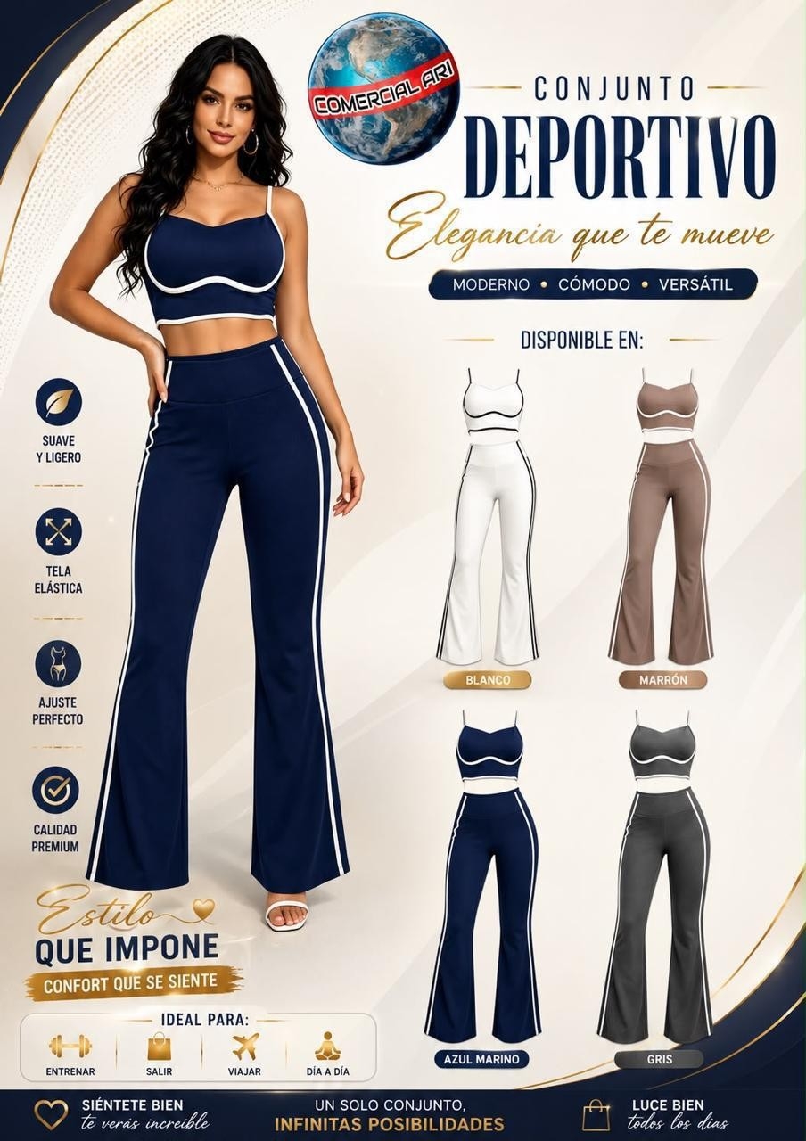 Conjunto Suplex de Tops y Calza Oxford - Imagen 1