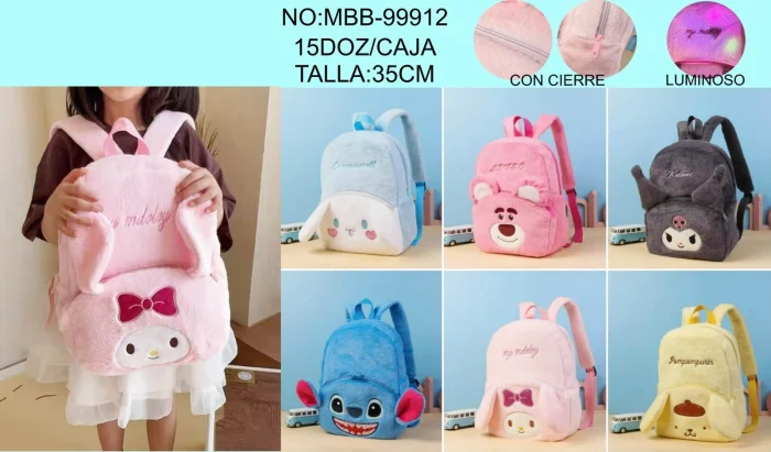 Mochilas Peluches con Luces
