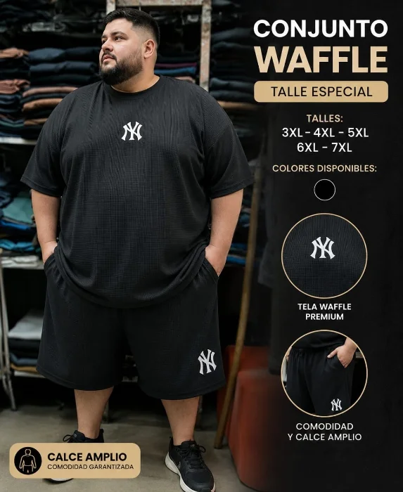 Conjunto Wafle Hombre Talles Especiales