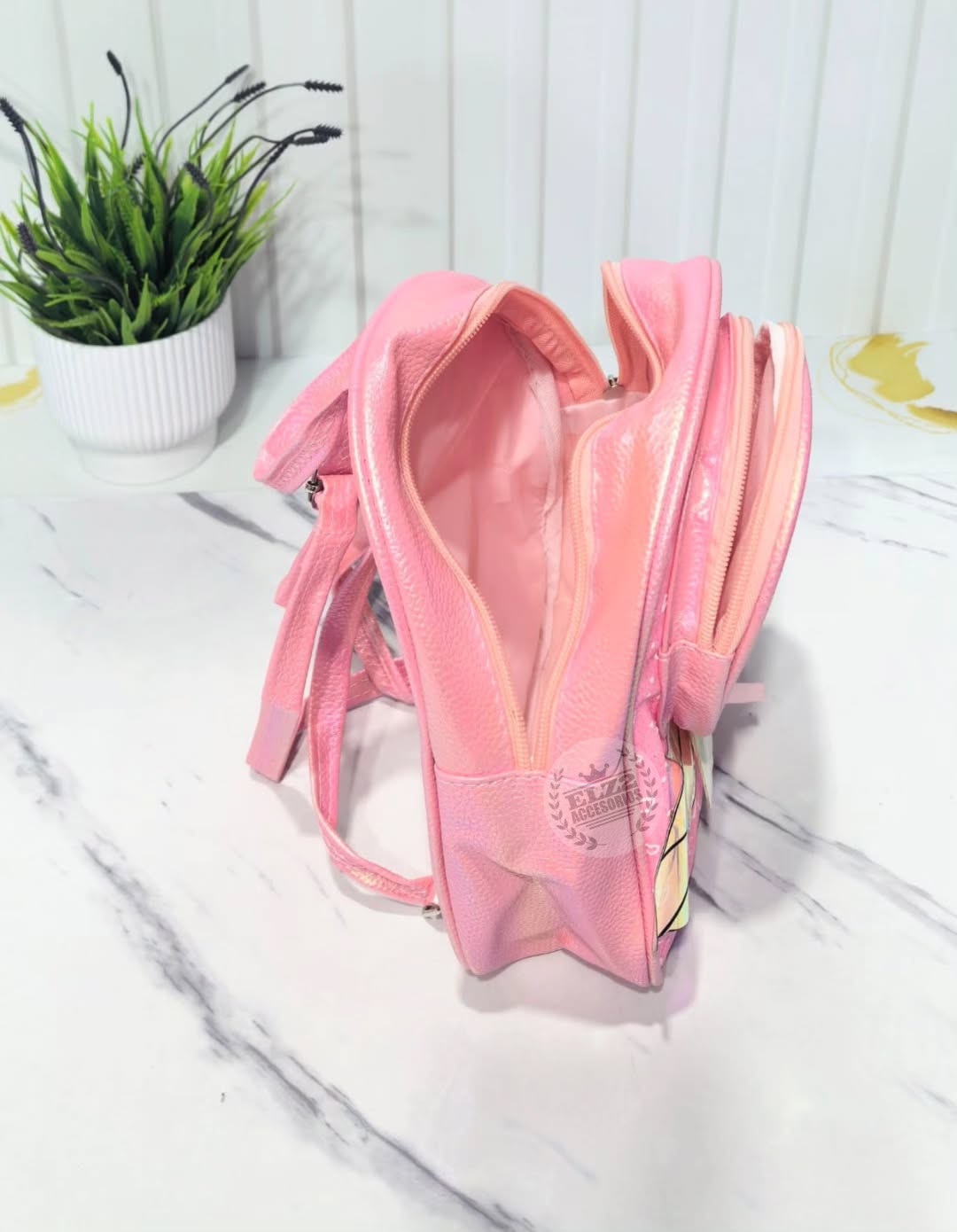 Mochilas de Nena con Detalles de Brillo y Alitas Estampado de Kitty - Imagen 2