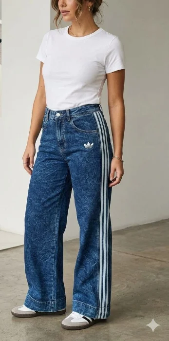 Jeans Wide Leg Elastizados Solo por Curva