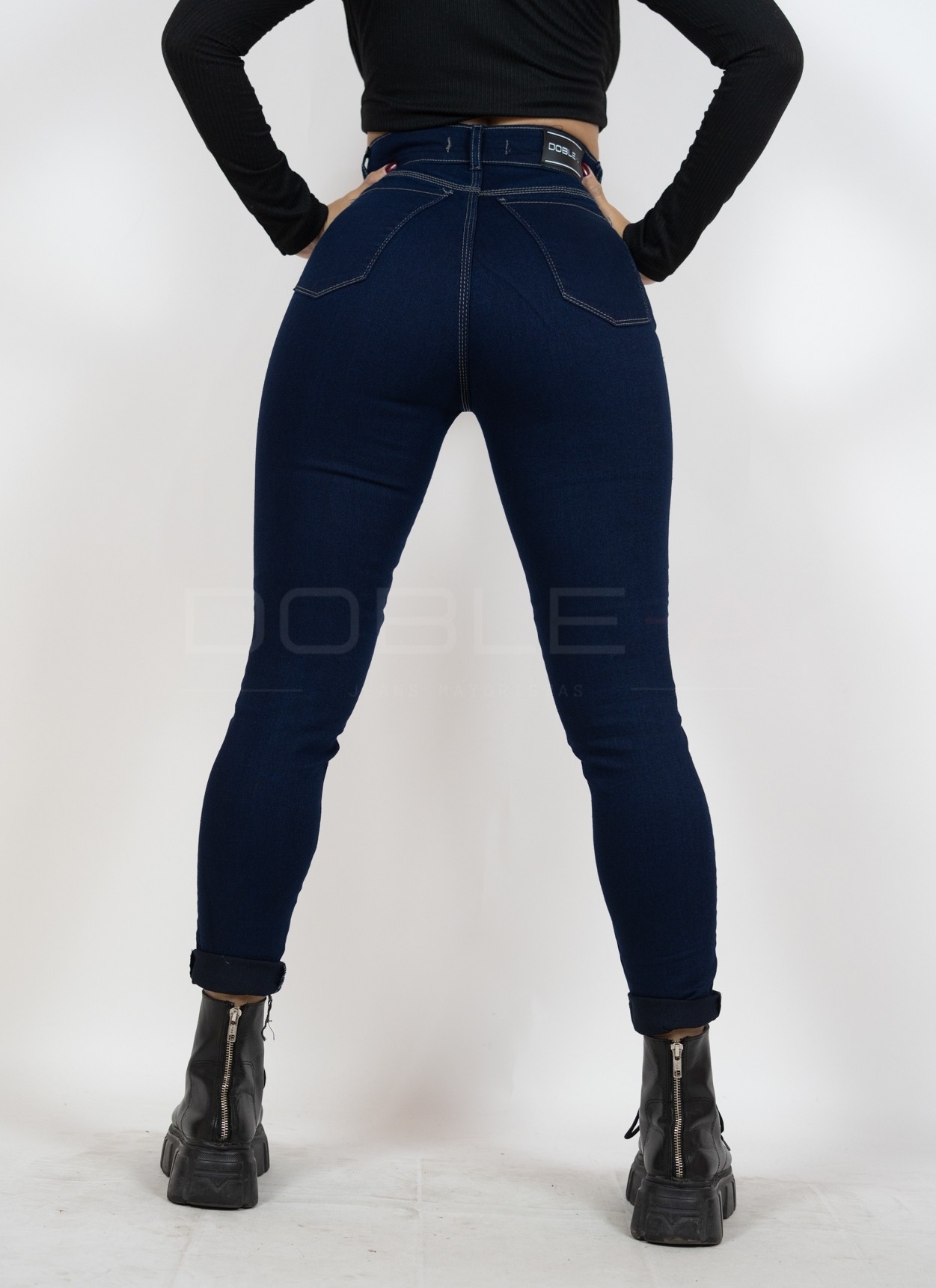 Pantalón Blue Whale! Tiro Alto Elastizado - Imagen 8