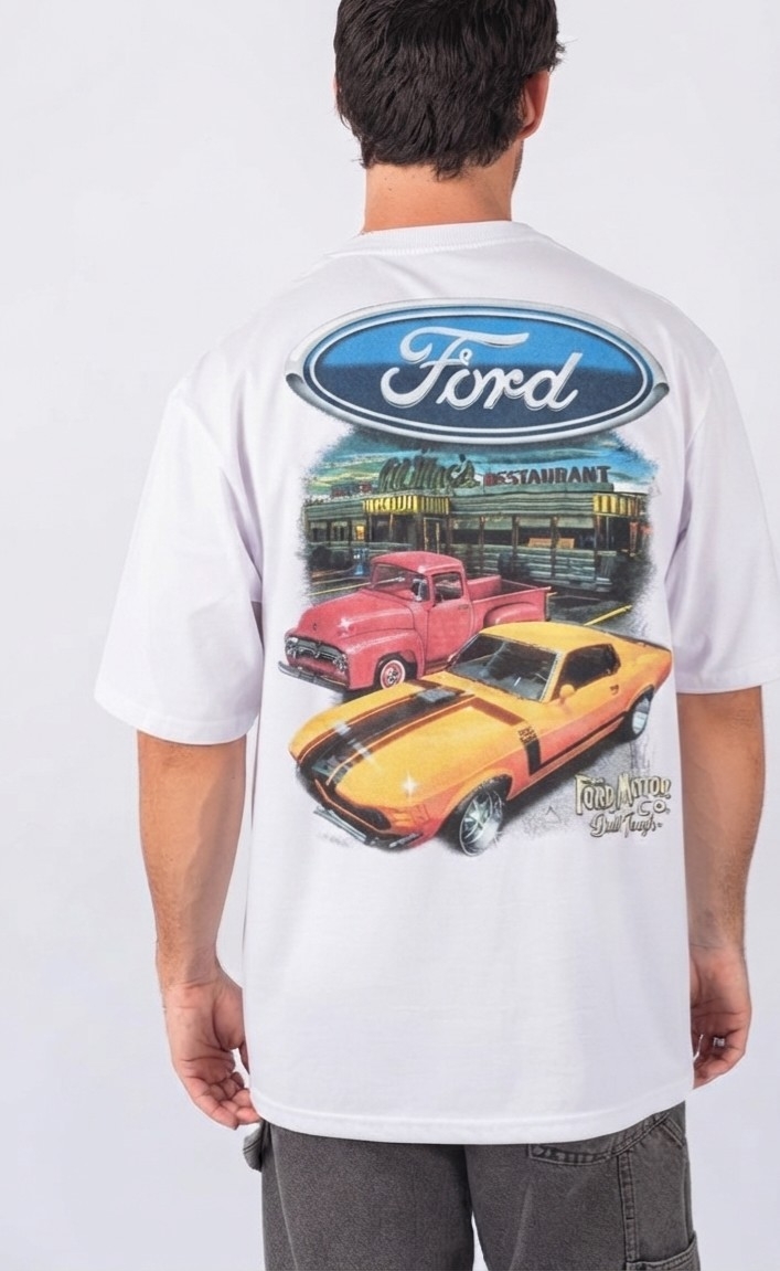Remera Ford Oversize Doble Estampa - Imagen 3