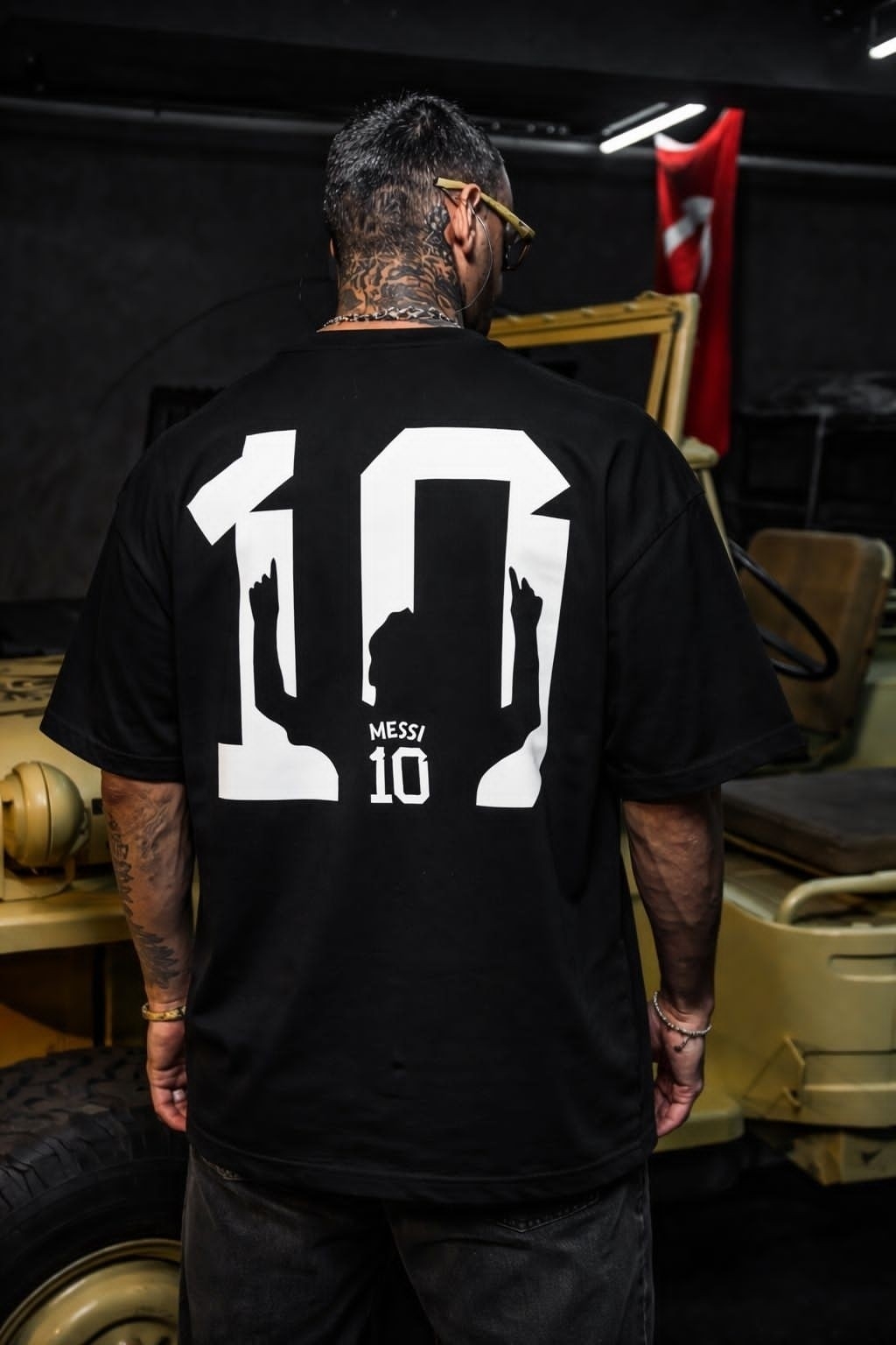 Remera Oversize  Dobe Estampa Messi 10 - Imagen 2
