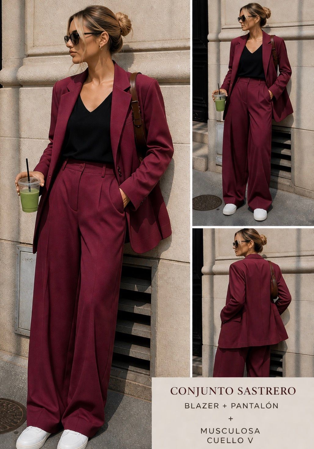 Conjunto Sastrero Bordo Premium - Imagen 3