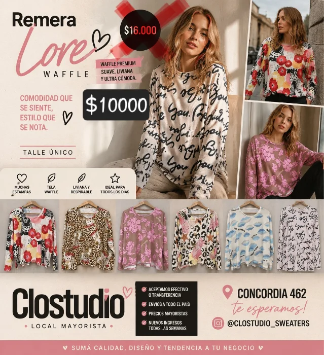 Remera Lore Wafle