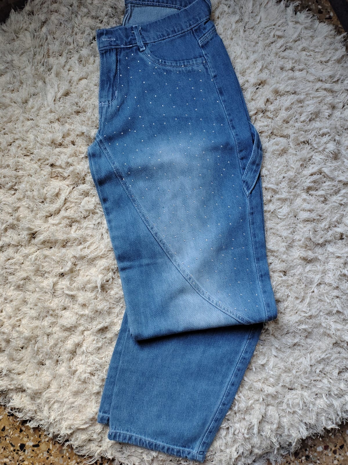 Jeans Baggy Costura Brillo - Imagen 2