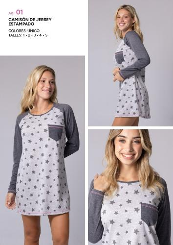 Frashe Art. 01  Camisolin Jersey Estampado Presentado en Caja Individual