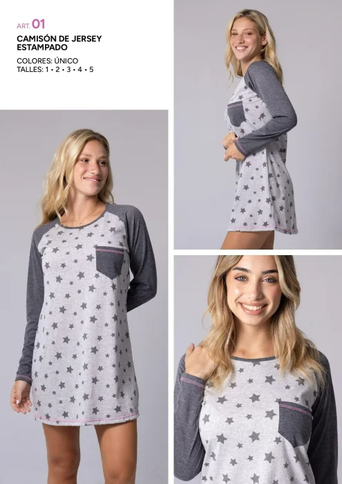 Frashe Art. 01  Camisolin Jersey Estampado Presentado en Caja Individual