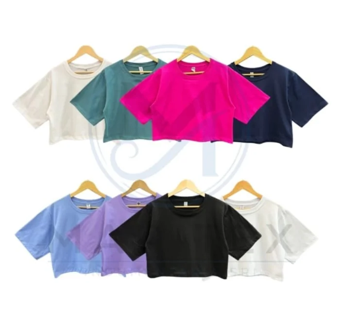 Remeras Dama Grop Top de Algodón 24/1