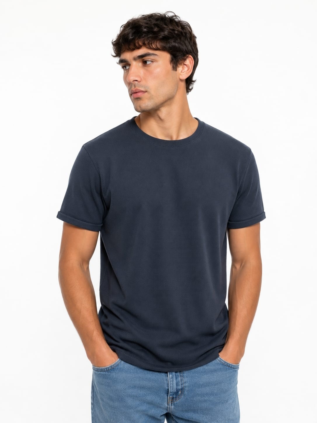 Remeras Clásicas Tela Mini Waffles - Imagen 2