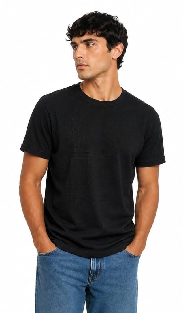 Remeras Clásicas Tela Mini Waffles - Imagen 5
