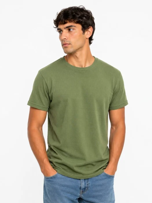 Remeras Clásica  Verde de Mini Waffle