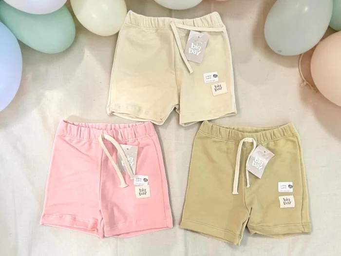 Short Algodon Rustico Liso Bebe Big Bay T.(6-9/9-12/12-18/24/36 Meses) Art.579
