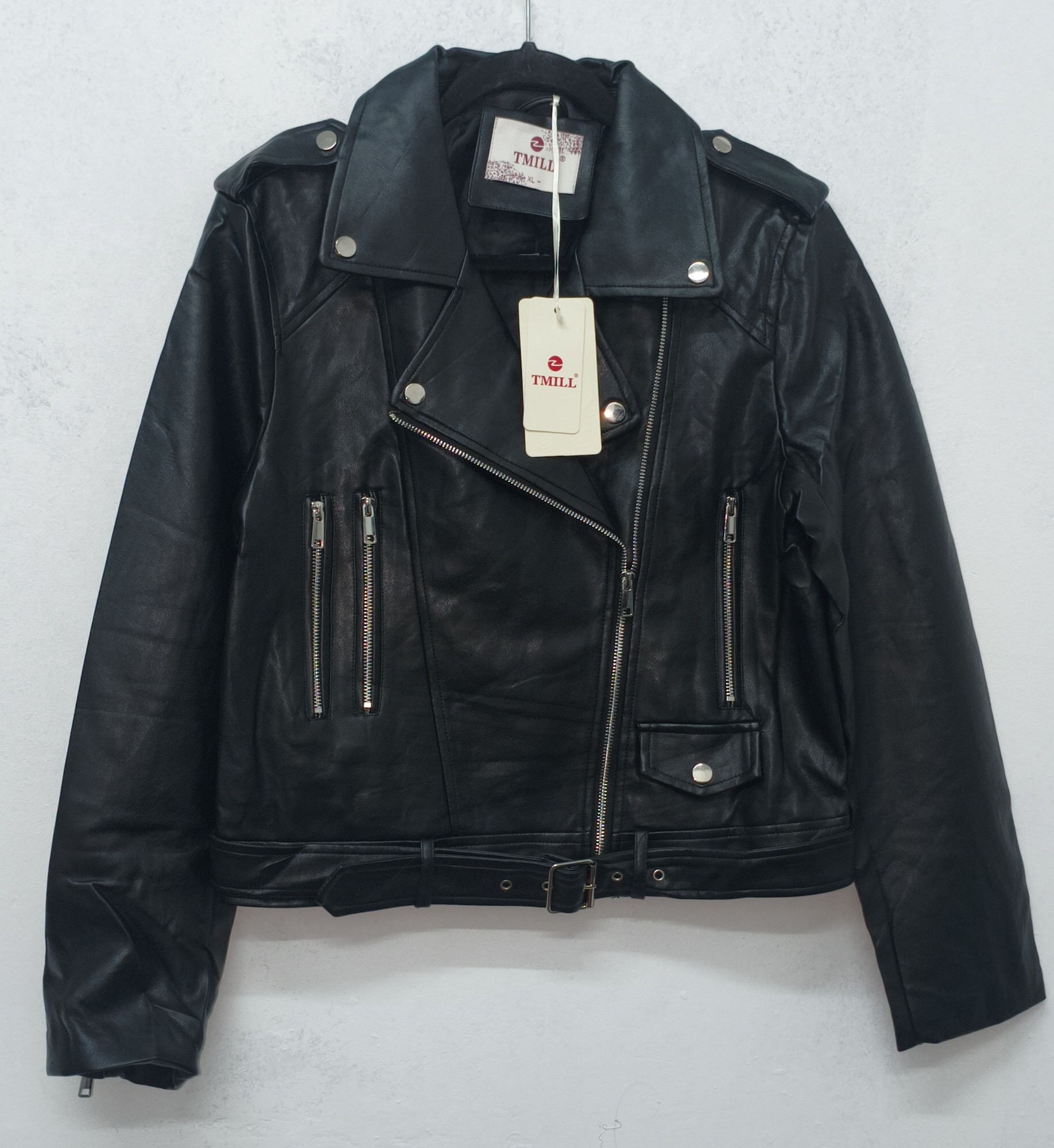 Campera Eco Cuero Tmill con Cinto - Imagen 3