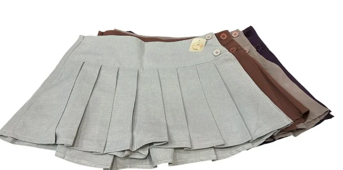 Short/pollera de Bengalina Premium a Botones