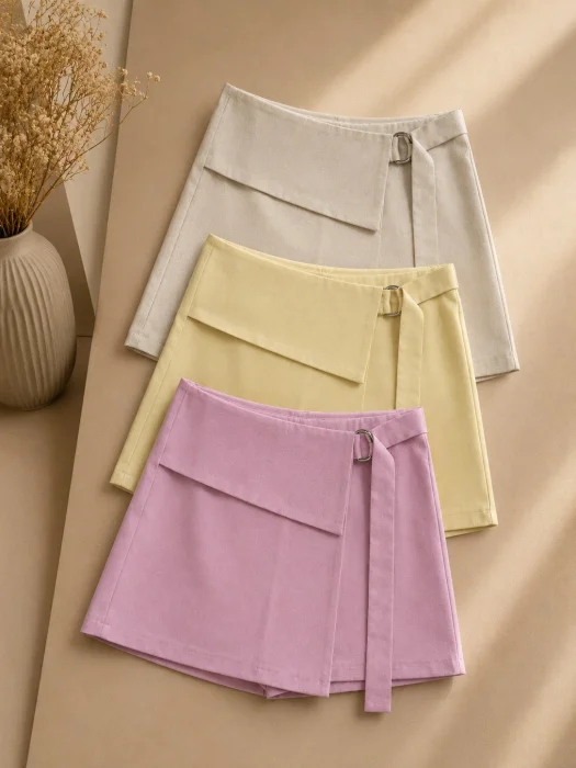 Short Pollera Sastrero Lino