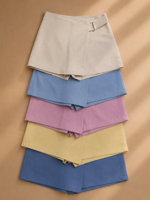 Short Pollera Sastrero Lino