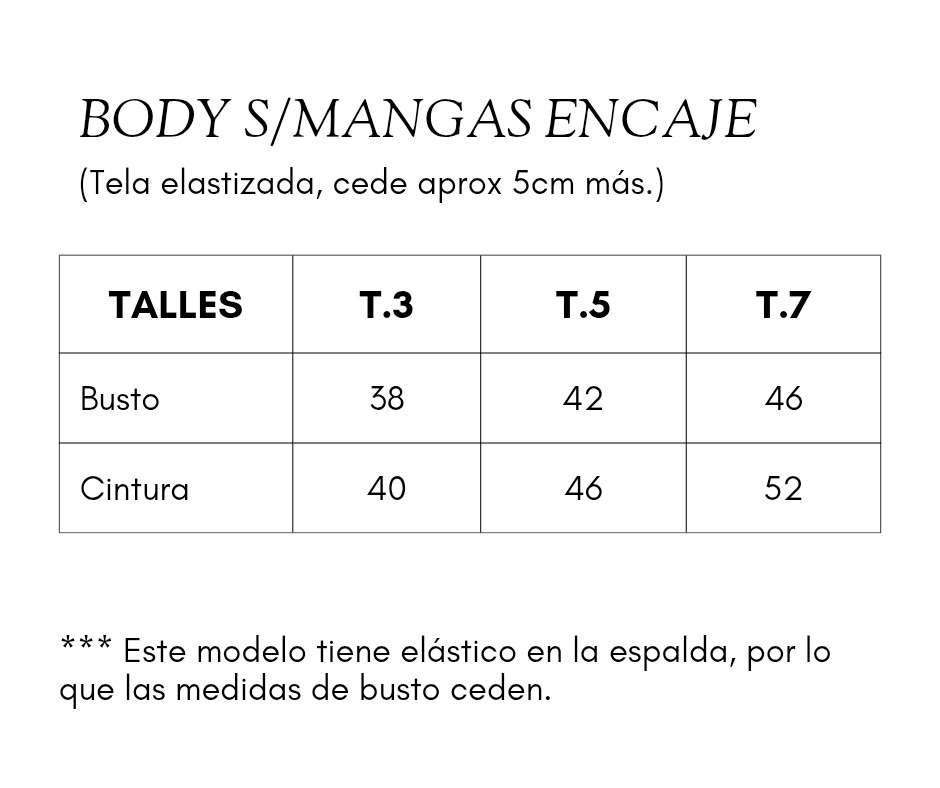 Body S/mangas Encaje - Imagen 3