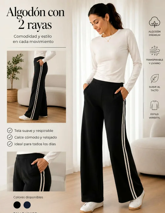 Pantalón con 2 Rayas