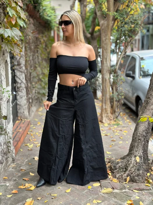 Palazzo Oversize Negro
