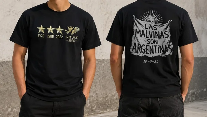Remera Malvinas  de Niño Doble Estampa 4 al 18