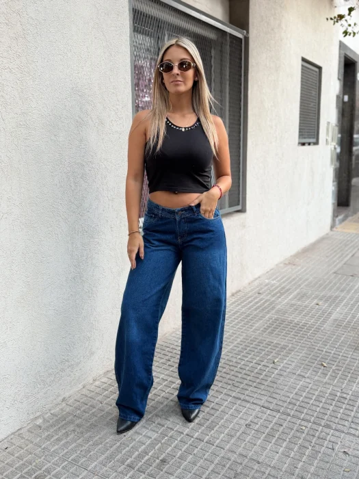 Baggy Azul Clasico Liso