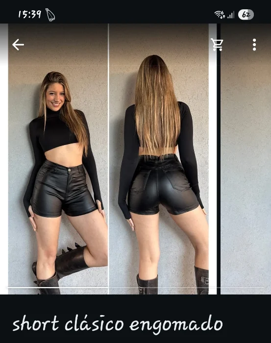 Short Clásico, Negro Engomado