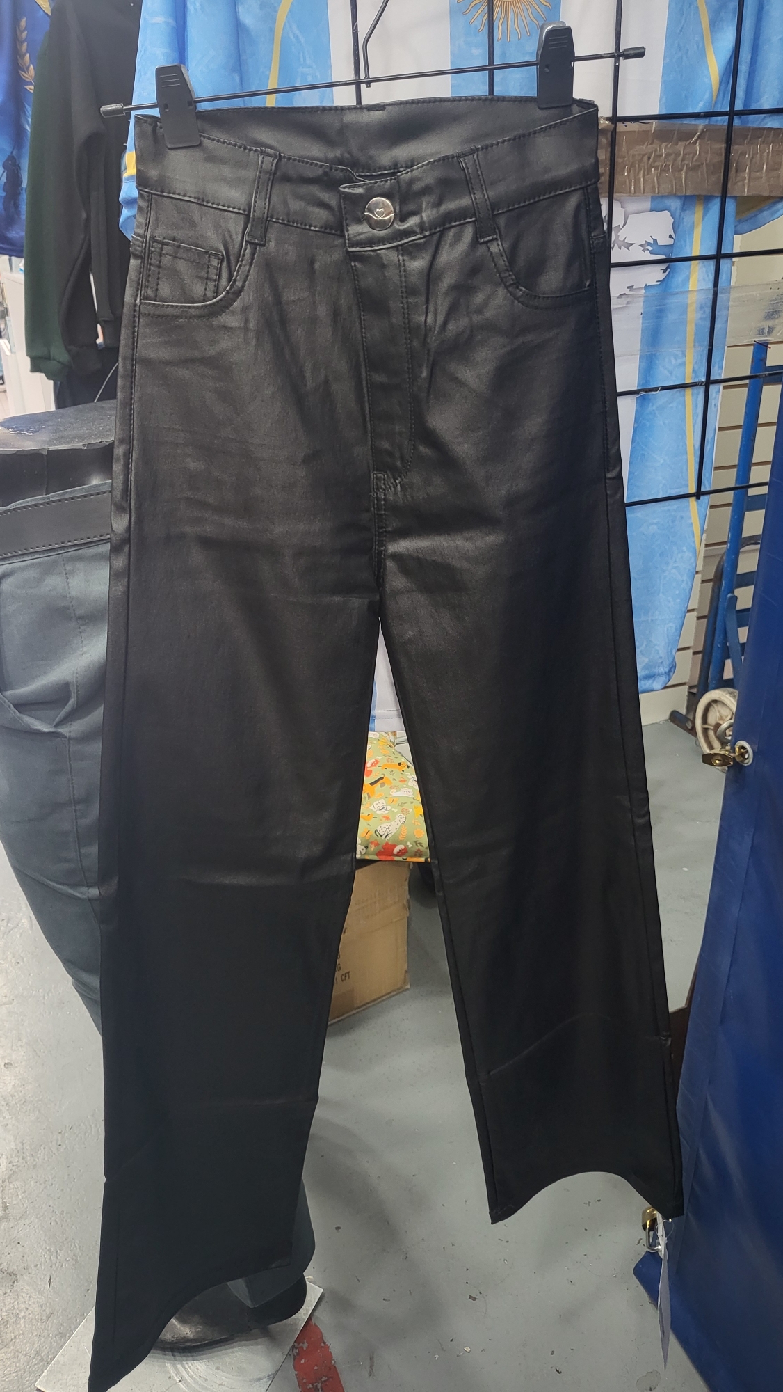 Pantalón Wide Leg Recto Engomado - Imagen 2