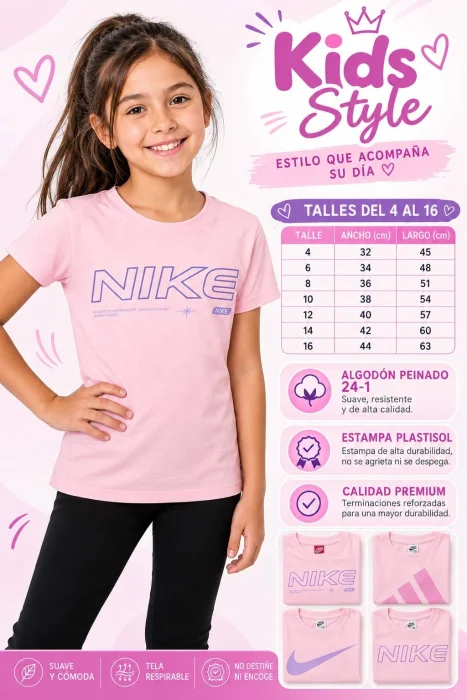 Remera de Nena Style Algodón