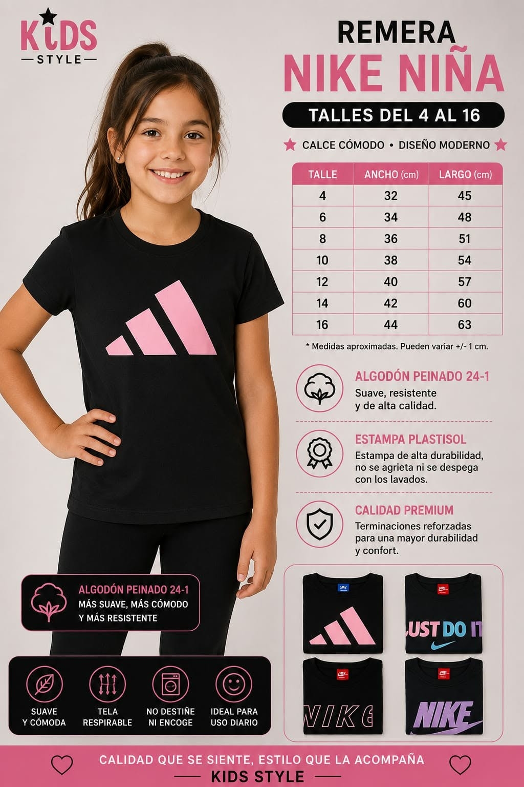 Remera de Nena Style Algodón - Imagen 2