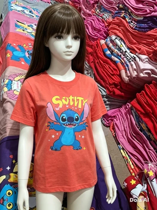 Remera Algodón Estampado Nena