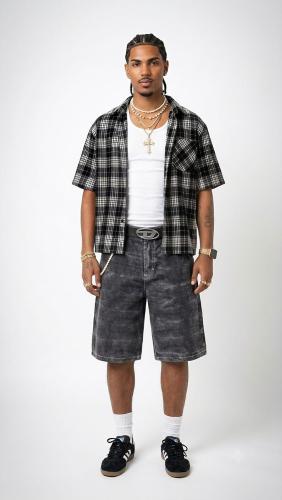 Bermuda Jean Baggy Unisex Pantalón Ancho Corto Denim Hombre Mayoristas Hotsale Y2k