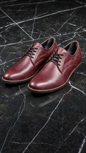 Zapatos de Vestir en Cuero Vacuno Color Bordo