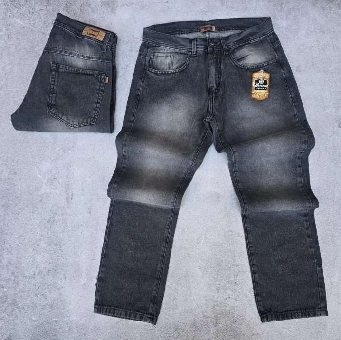 Pantalón Mom Recto de Hombre Gris Localizado