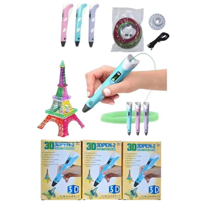 Set Lapiz 3d con Filamentos Base y Usb