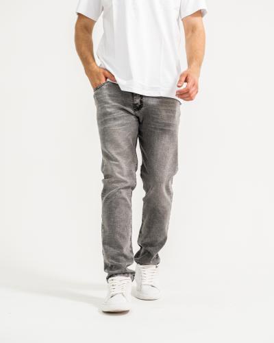 Pant. Hombre Recto Elastizado Gris Nevado