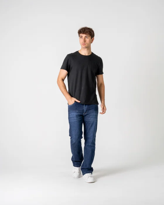 Corte Flare Jeans Elastizado Azul Jeans