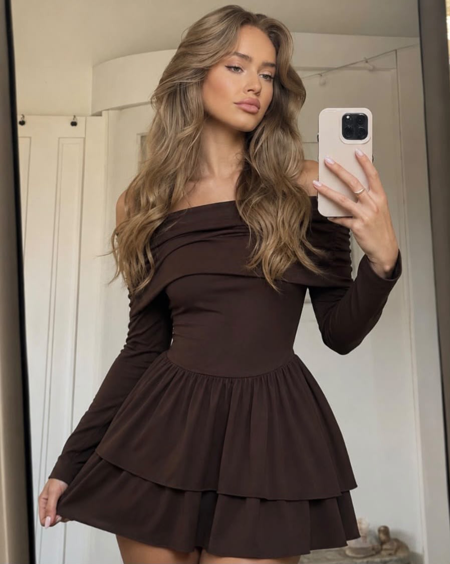 Vestido Corto Lycra Cuello Bote - Imagen 3