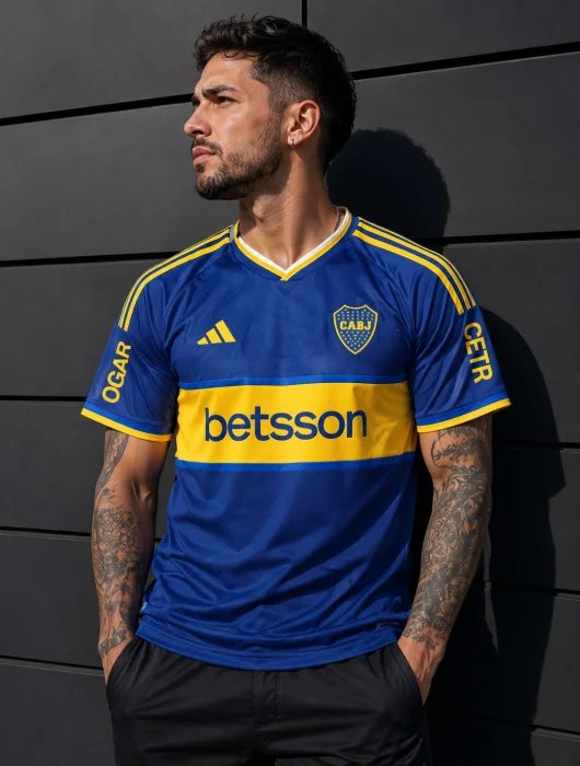 Camisera Boca 2026 Set de Poliéster Logo Bordado  Cuello Tejido