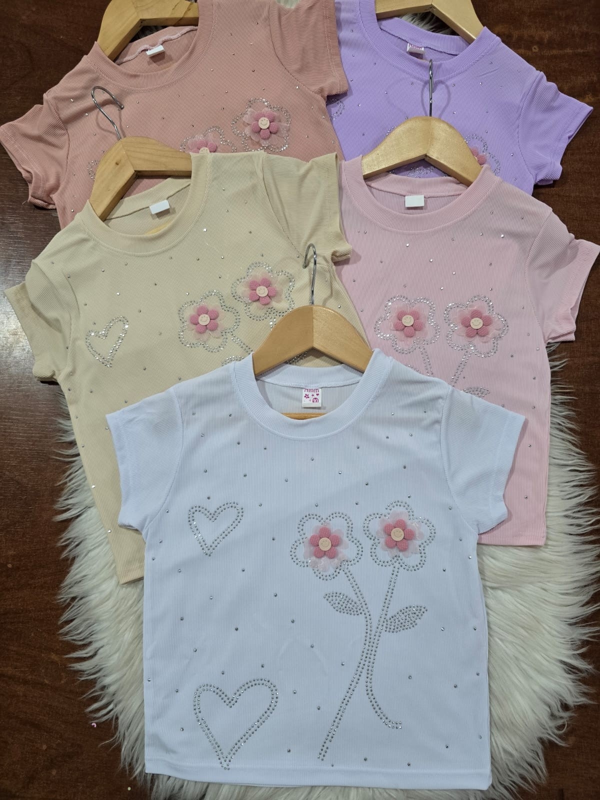Remera Flor Brillos - Imagen 2