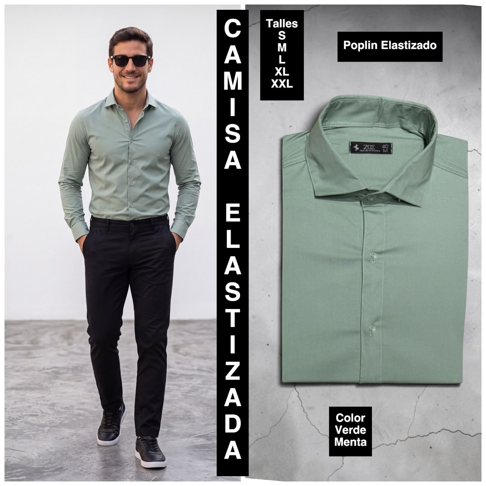 Camisa Elastizada Tela Poplin  Algodon - Imagen 8