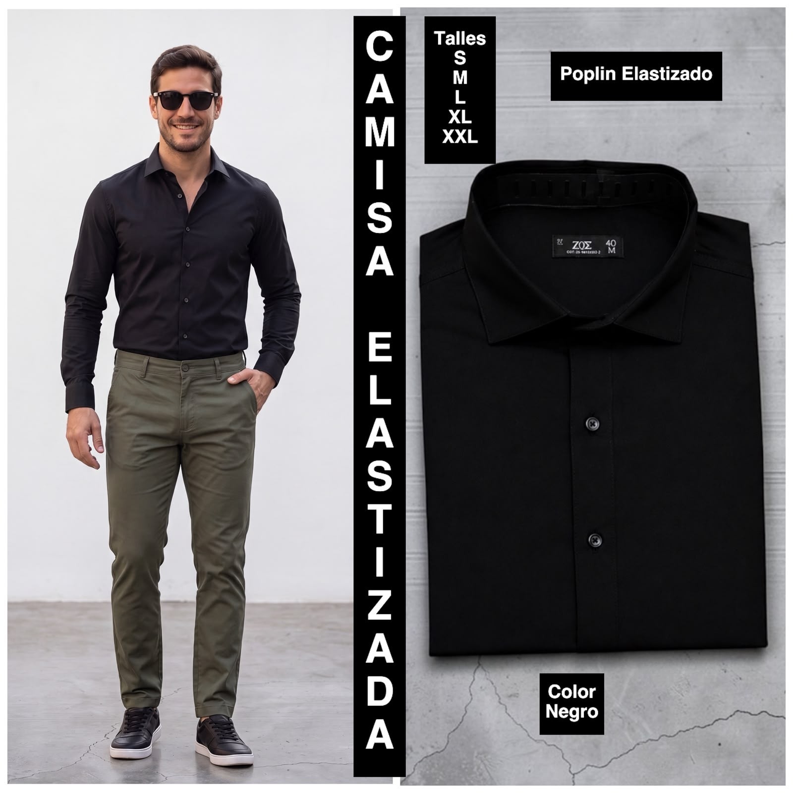 Camisa Elastizada Tela Poplin  Algodon - Imagen 6