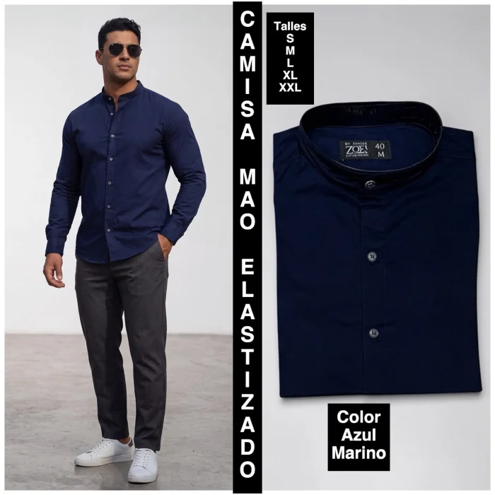 Camisa Mao Elastizado Tela Poplin